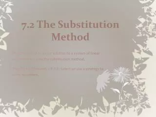 7.2 The Substitution Method