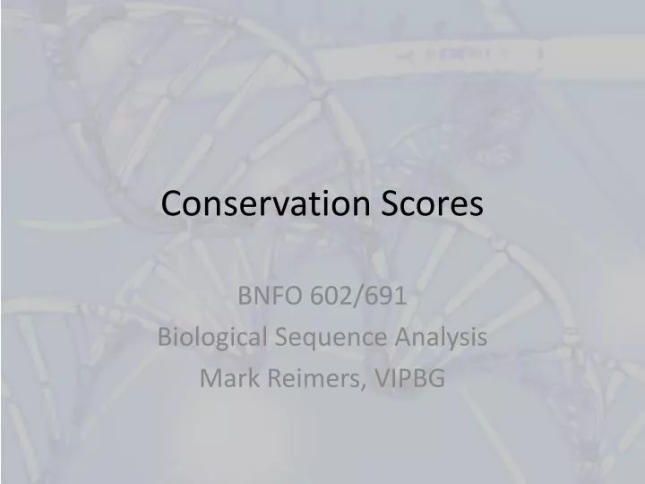 conservation scores