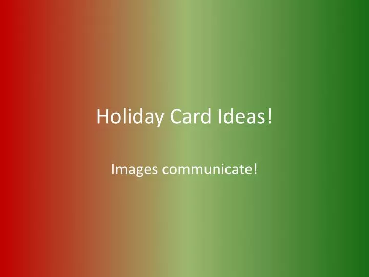 holiday card ideas