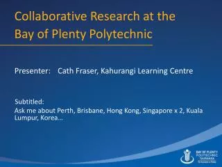 Collaborative Research at the