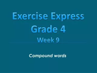 Compound words