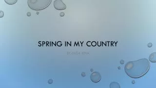 Spring in my country