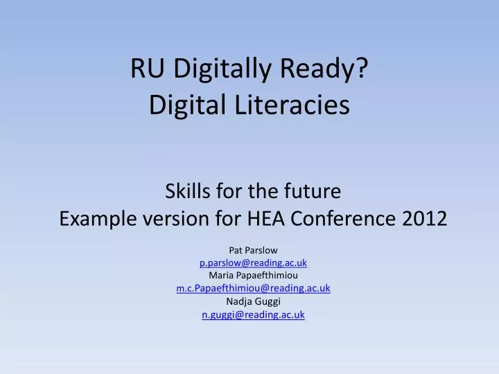 ru digitally ready digital literacies