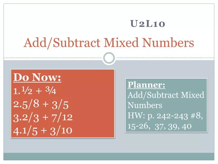 add subtract mixed numbers