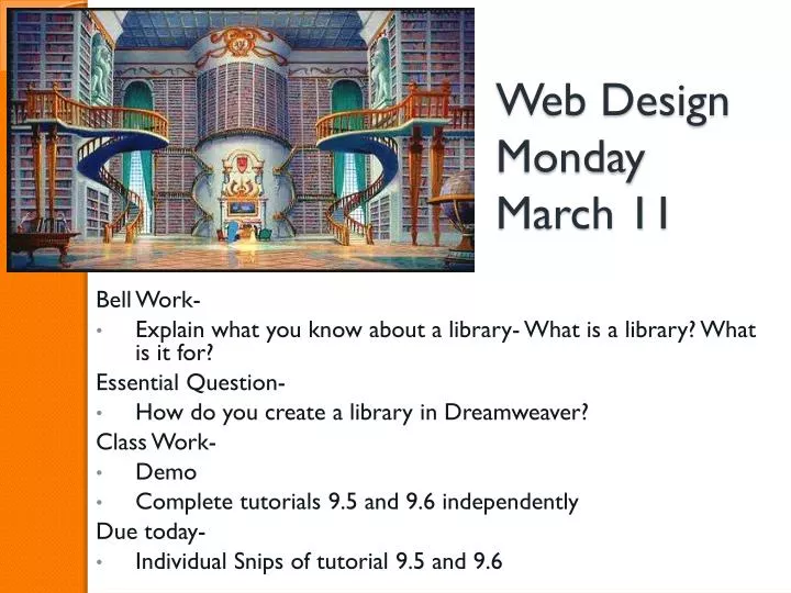 web design monday march 11