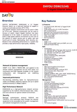 L2 Gigabit Ethernet Switch