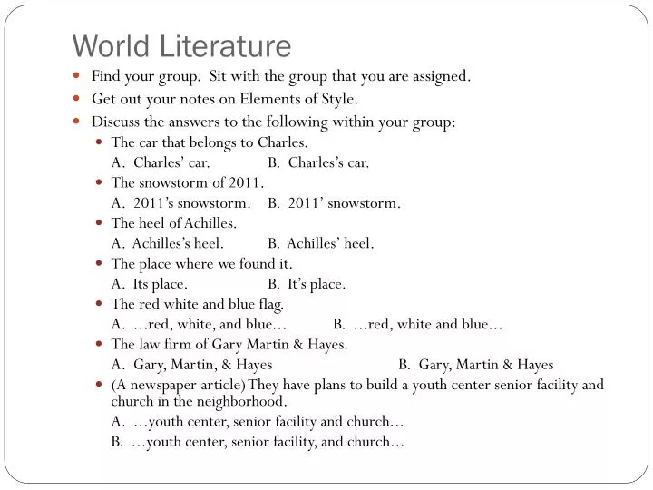 world literature