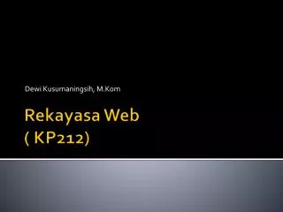Rekayasa Web ( KP212)