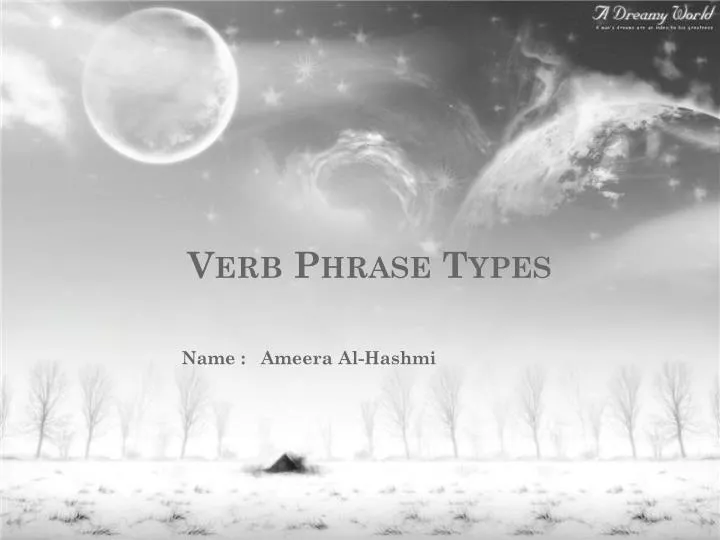 verb phrase types