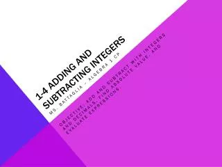 1 4 adding and subtracting integers