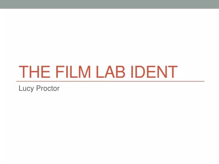 the film lab ident