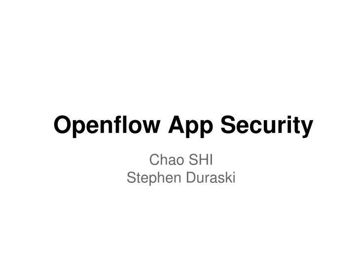 openflow app security