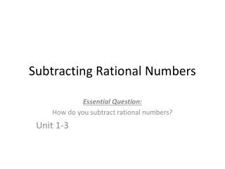 subtracting rational numbers