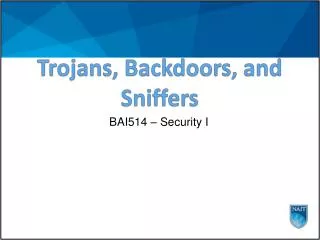 Trojans, Backdoors, and Sniffers