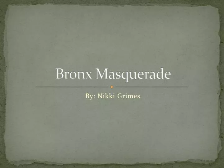 bronx masquerade