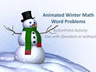 Animated Winter Math Word Problems
