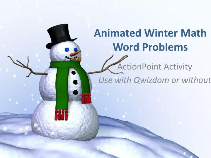 animated winter math word problems