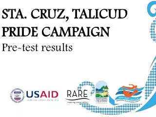 STA. CRUZ, TALICUD PRIDE CAMPAIGN Pre-test results