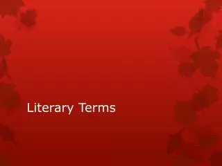 Literary Terms