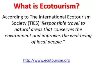 what is ecotourism