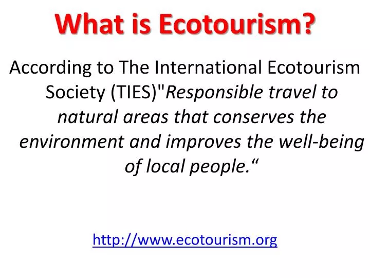 what is ecotourism