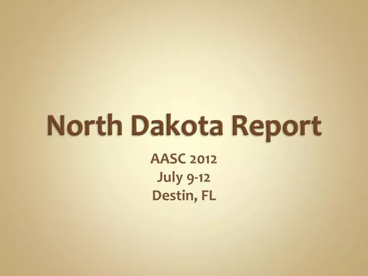 north dakota report