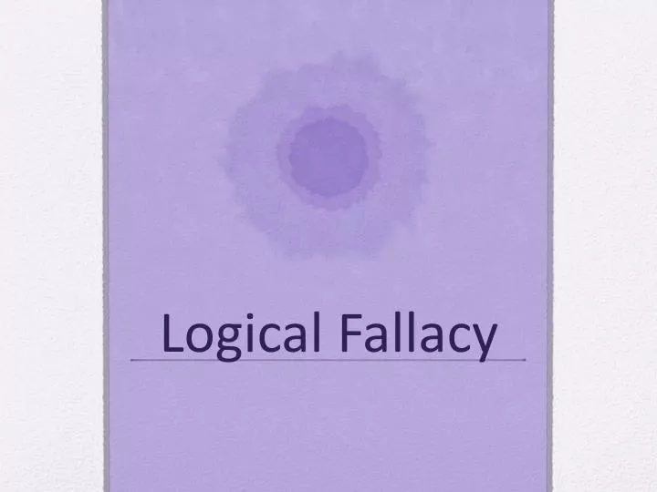 logical fallacy