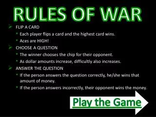 RULES OF WAR