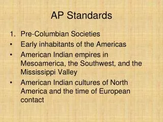 AP Standards