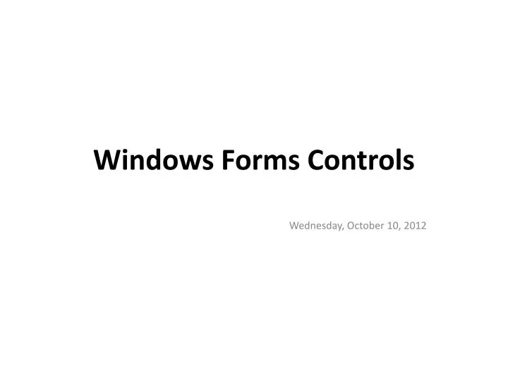 windows forms controls