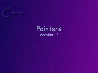 Pointers Version 1.1