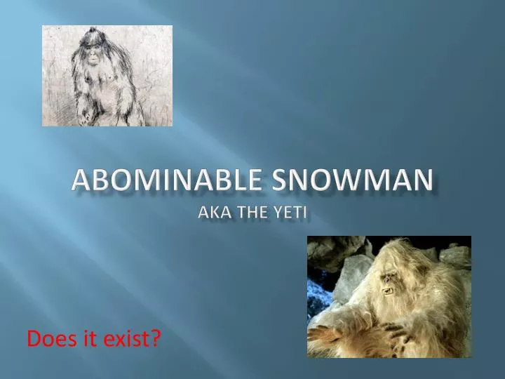 abominable snowman aka the yeti