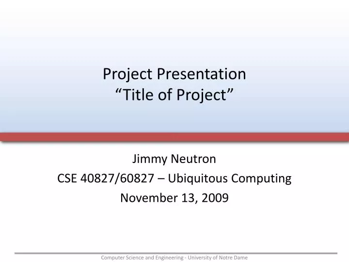 project presentation title of project
