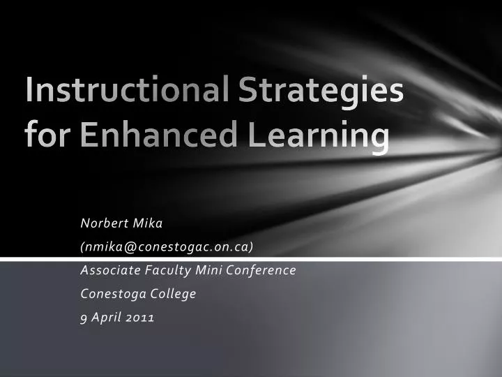 instructional strategies for enhanced learning