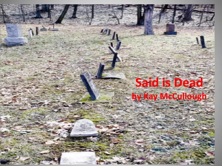 said is dead by kay mccullough