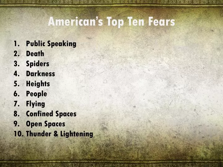 american s top ten fears