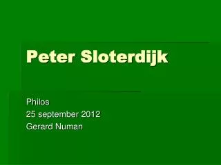 peter sloterdijk