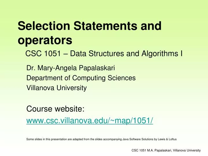 csc 1051 data structures and algorithms i