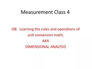 Measurement Class 4