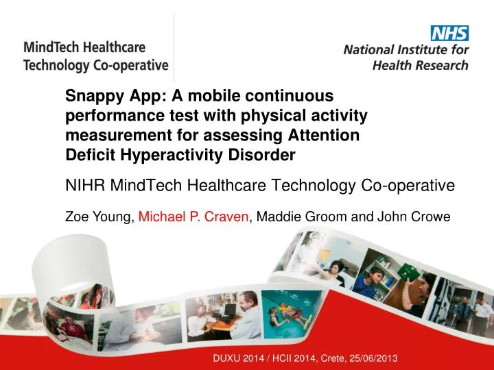nihr mindtech healthcare technology co operative