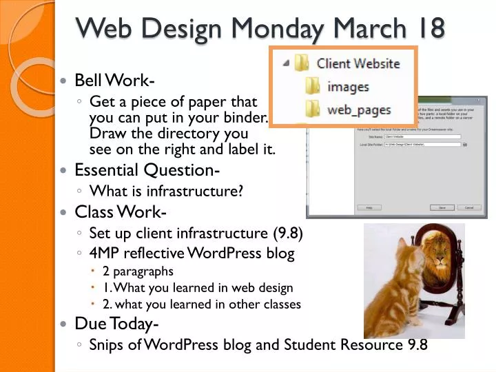 web design monday march 18