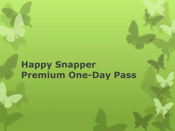 happy snapper premium one day pass