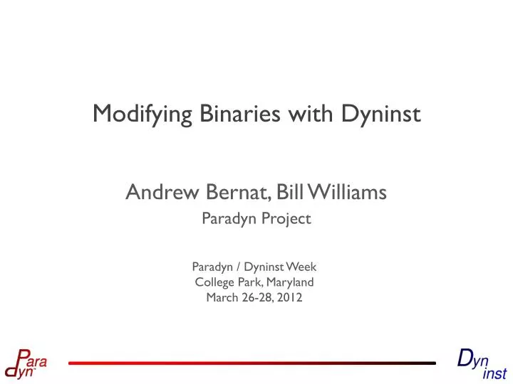 modifying binaries with dyninst