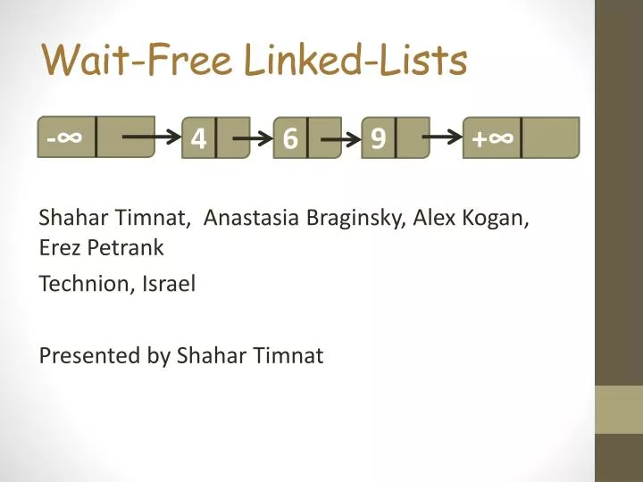 wait free linked lists