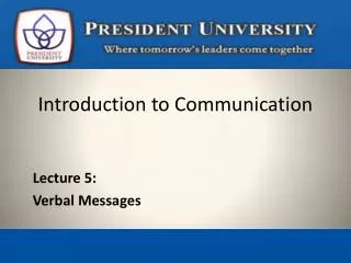 Introduction to Communication