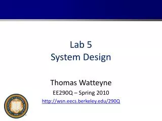 Lab 5 System Design