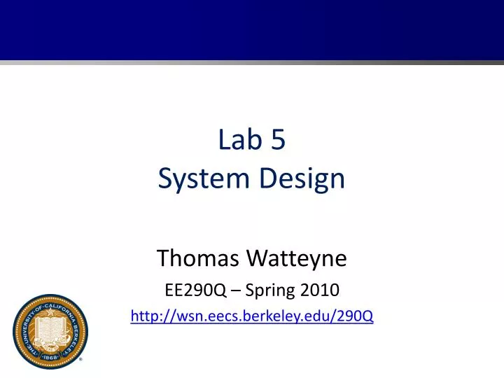 lab 5 system design