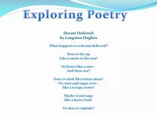 Exploring Poetry