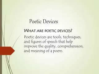 poetic devices