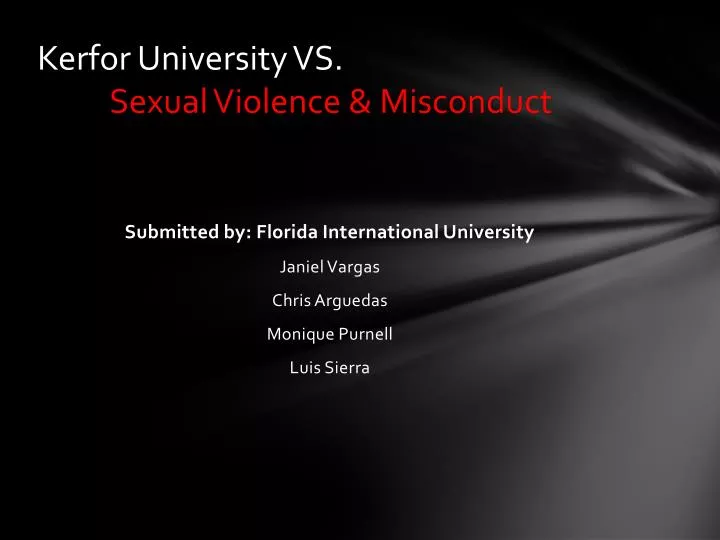 kerfor university vs sexual violence misconduct